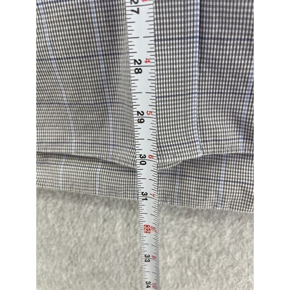 Michael Kors Men's Button Down Shirt Long Sleeve Size 16 1/2 Micro Check Cotton - Picture 8 of 12